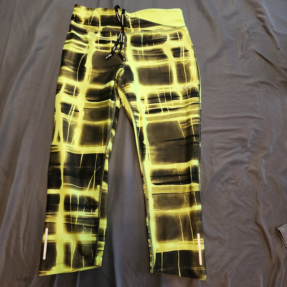 Nike Dri-FIT Yellow and Black Leggings